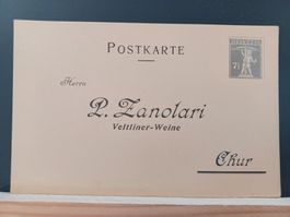 P. Zanolari, Veltliner-Weine Chur, 191? PPK 026