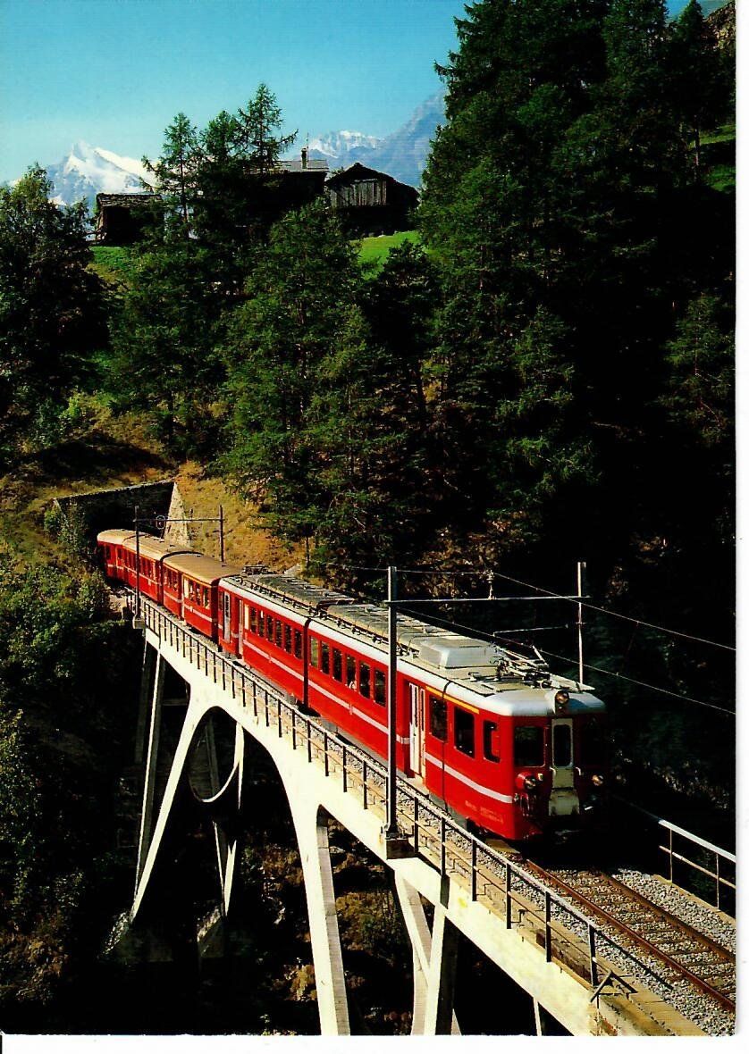 Cartoline postali: Brig - Visp - Zermattbahn – Usato da Hochdorf venduto da Ziegel-16