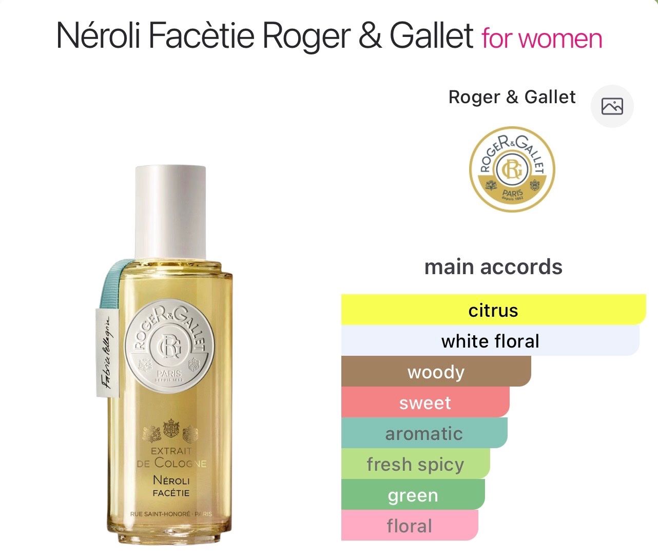 Profumi & Eau de Toilette: 3 ml sample - Roger & Gallet - Néroli - EDP – Nuovo e nell'imballaggio originale da Zürich venduto da mel_nbh7 1