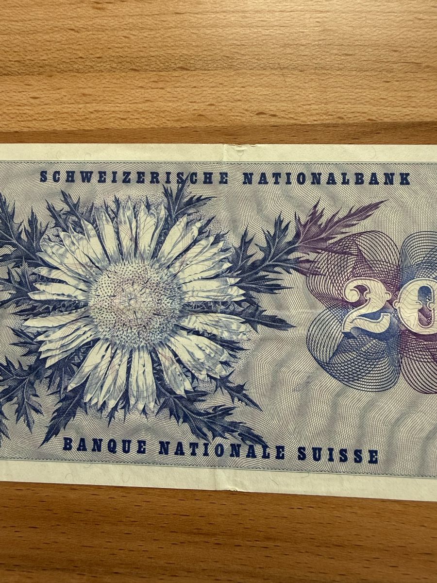 Banknoten: 20 Franken Banknote Serie 107 V – Gebraucht aus Grenchen von Bastet007 2