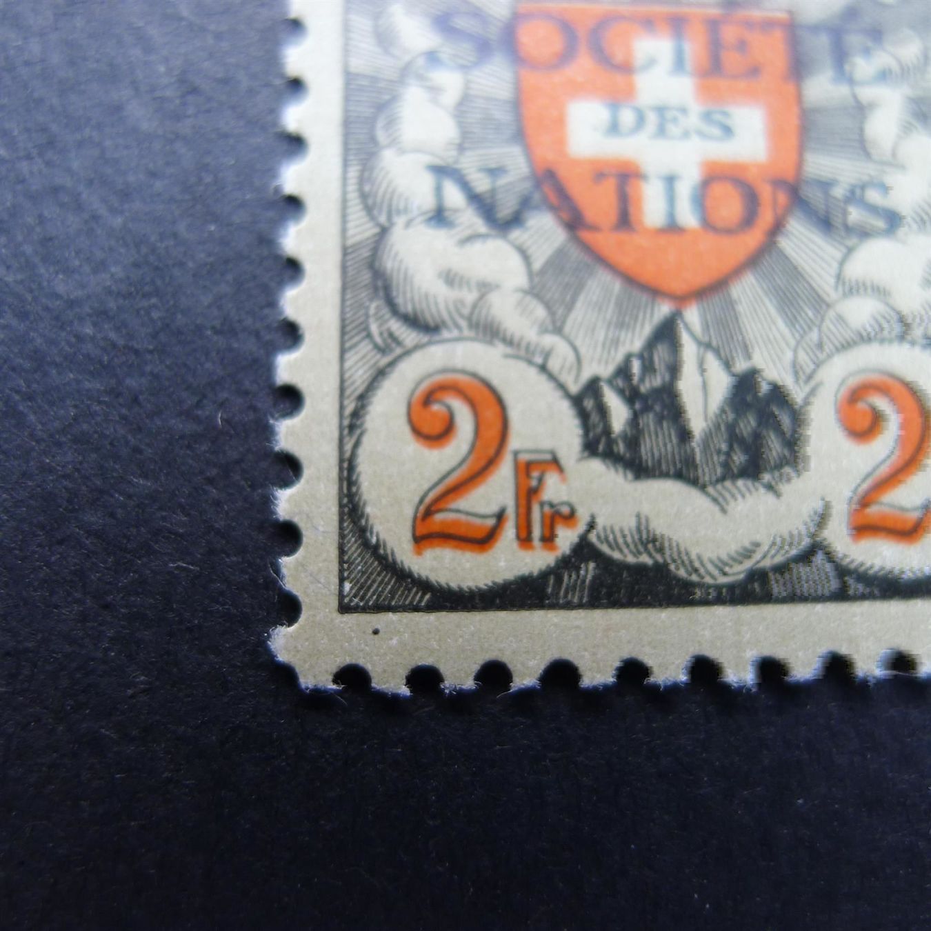 Tutti i francobolli: 1935 SDN Nr. 26z1.09 postfrisch Fr. 500.- – Usato da Dagmersellen venduto da wyss1982 1