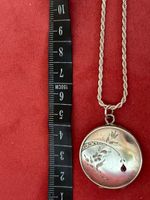 Alte Vintage Silbermedaillion