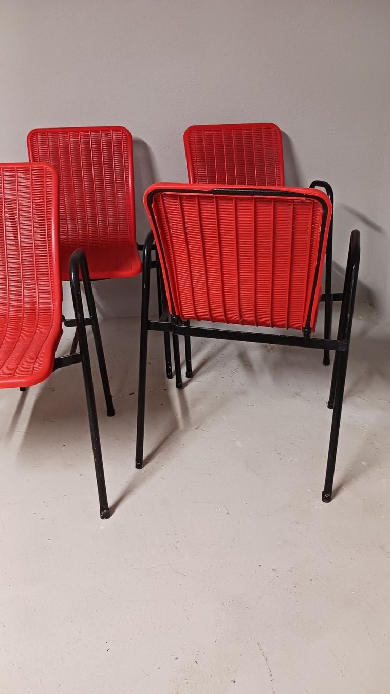 Sedie: 4 rote Stühle, "Fantasia", Mod. San Remo – Usato da Basel venduto da goldfinger63 3