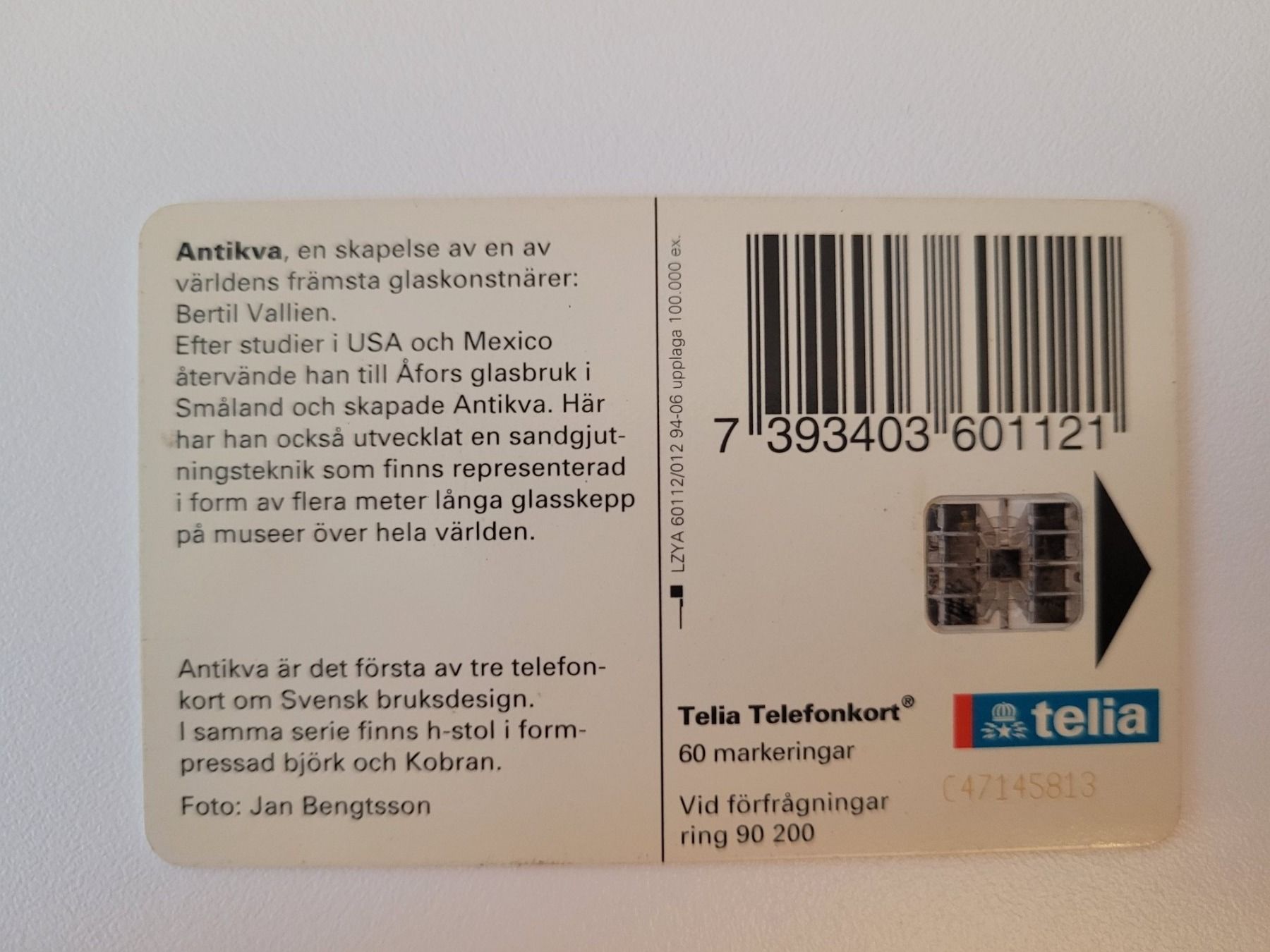 Schede telefoniche: Telefonkarte Schweden – Usato da Inwil venduto da Flower2325 1