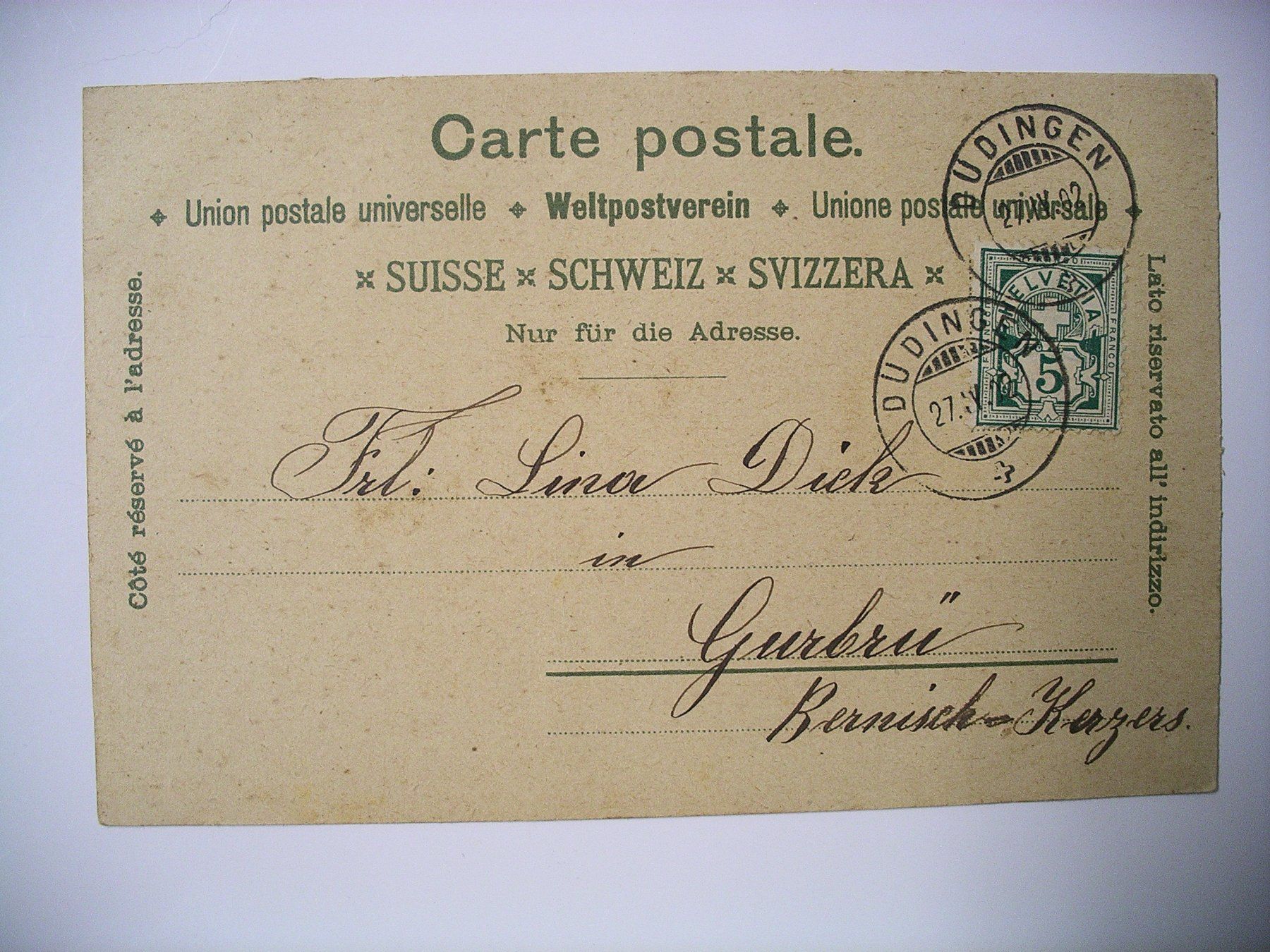 Cartoline postali: farbige LithoAK  FRIBOURG – Usato da Oberhofen am Thunersee venduto da luuping99 1