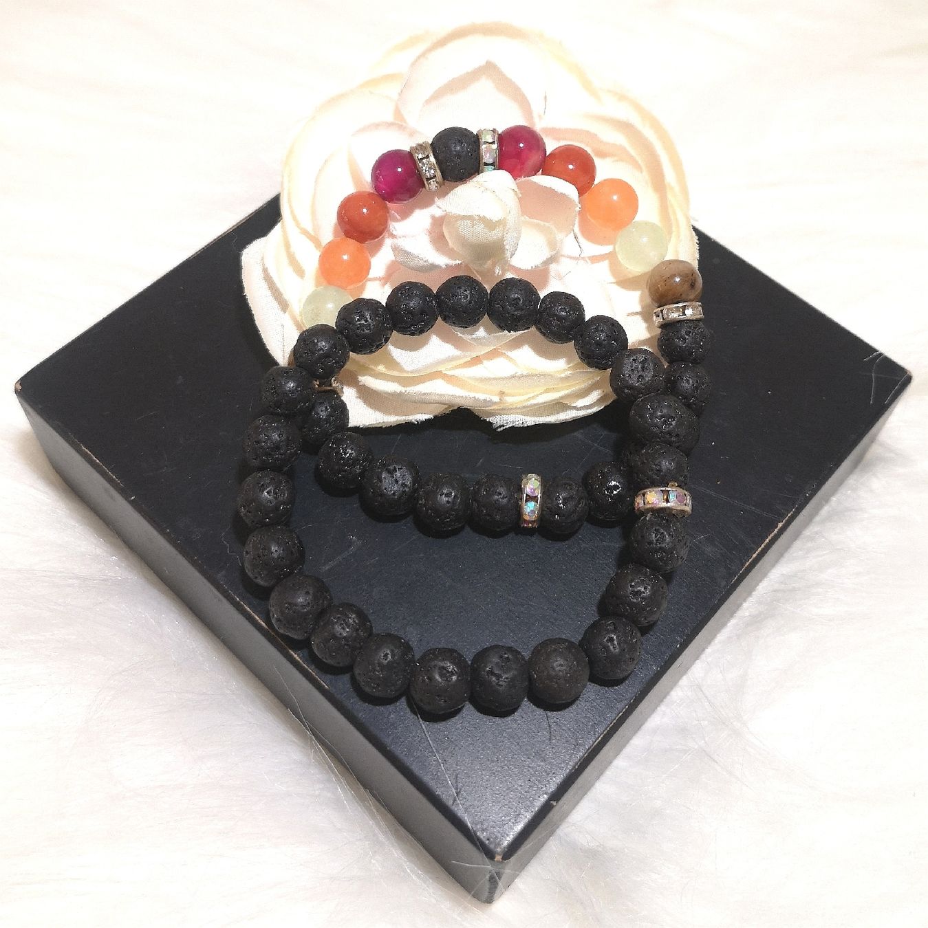 Bracciali & Braccialetti: Lavastein Armk.-Set - Spendenaktion – Nuovo (secondo la descrizione) da Unterkulm venduto da Nachtigall 4
