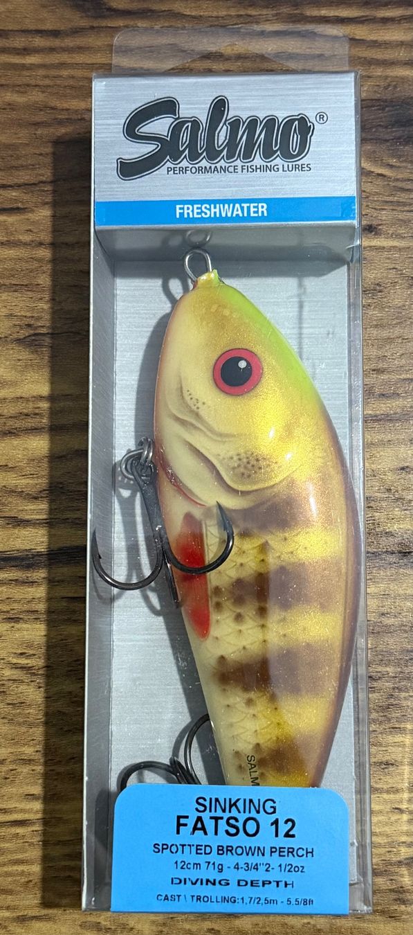 Köder: Salmo Fatso Sinking 12 (Jerkbait) - 12 cm 71 gr – Neu und originalverpackt aus Widnau von Fishingtackle_Oggy 1