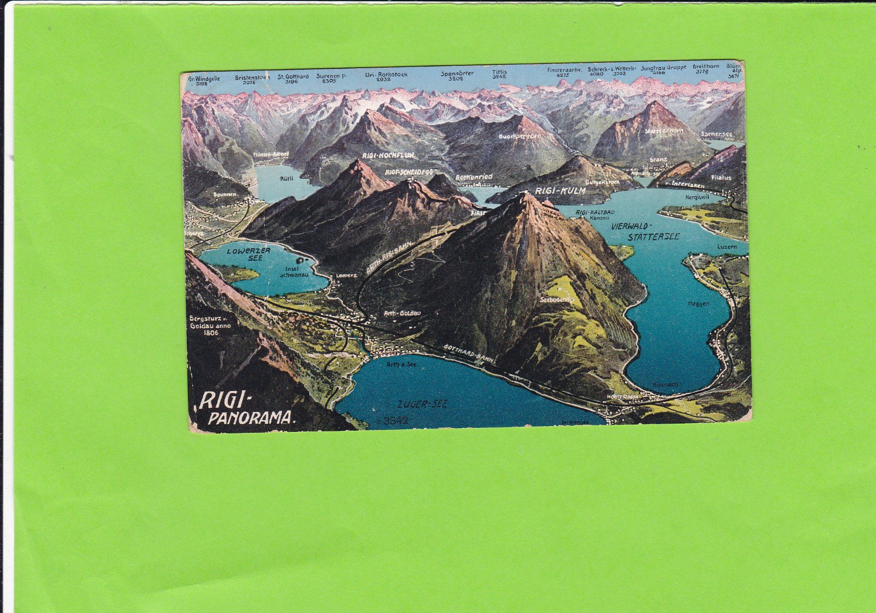 Cartoline postali: Rigi-Panorama – Usato da St. Peterzell venduto da neckertal