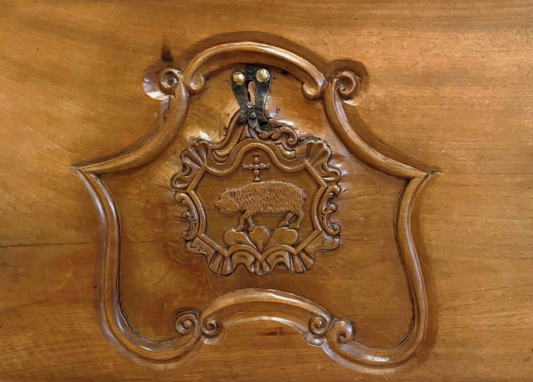 Cassapanche: Wappentruhe (Mitgift-Holztruhe) 18Jh. – Usato da Beromünster venduto da gecsswiss 5