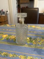 Carafe en cristal / verre taillé avec bouchon – style vintag