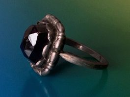 Silberring Schnörkel Black (51.5)