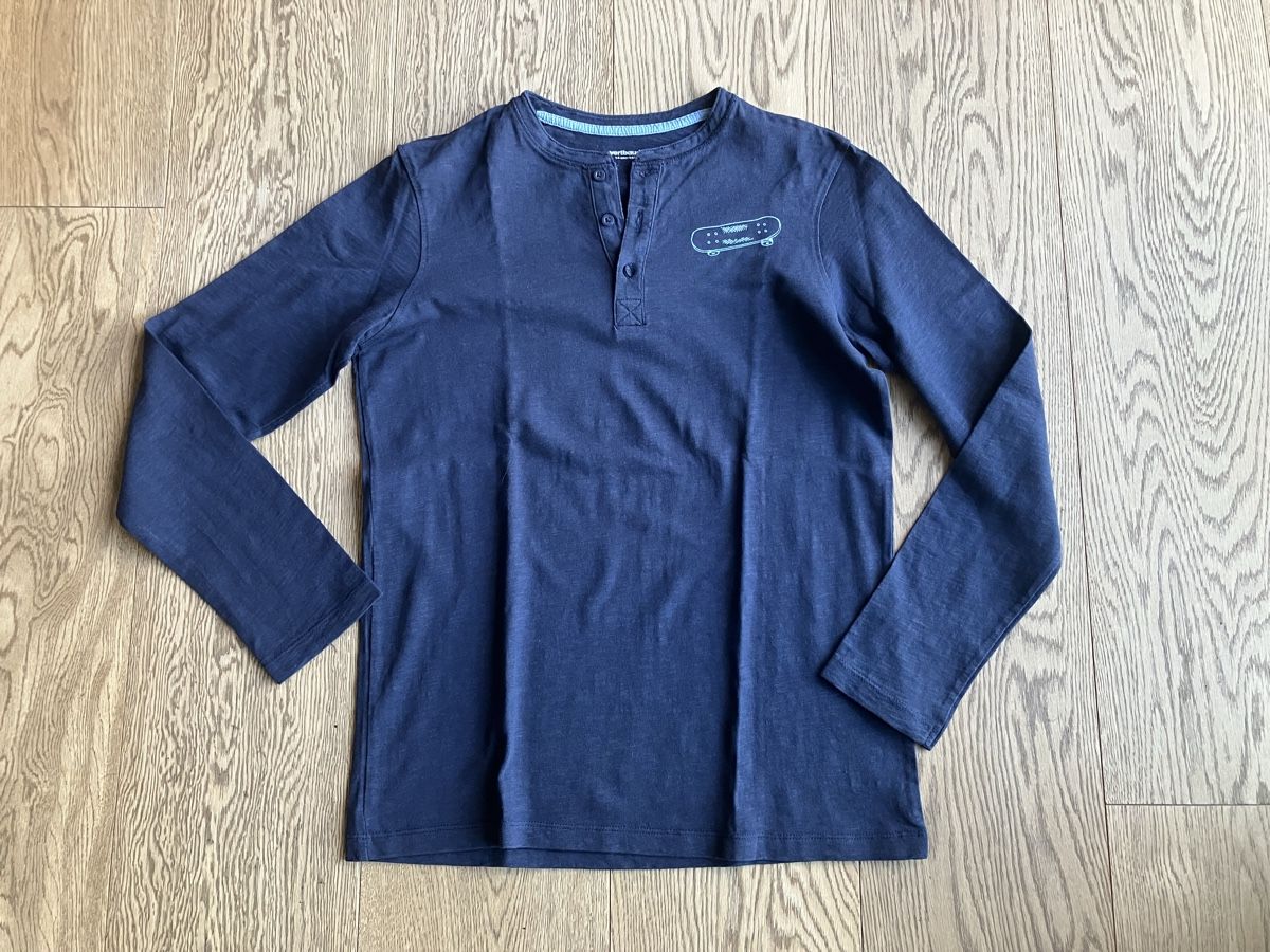 Vertbaudet Chemises, T-shirts & Polos: Dunkelblaues Langarmshirt 164 – D'occasion à Cham par Liliane78