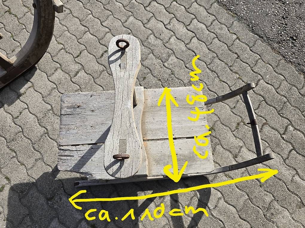 Slitta: Holzschlitten/Antik/Shabby Chic – Usato da Sommeri venduto da Miss-Gina 3