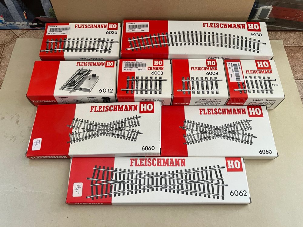 Fleischmann Modelleisenbahnen: Konvolut Fleischmann MODELL-GLEIS, H0 GS – Neu (gemäss Beschreibung) aus Neuendorf von sitek071