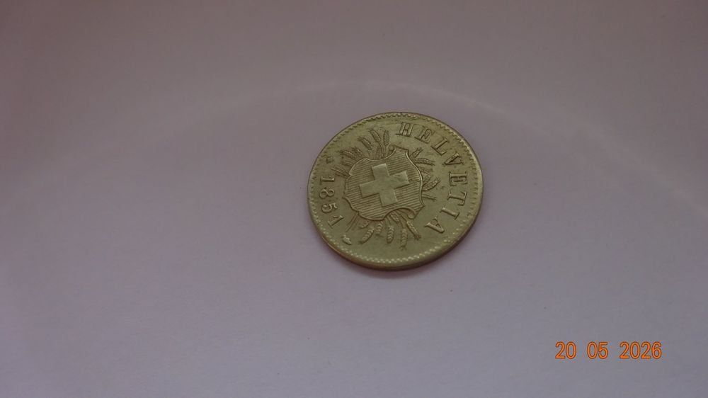Tutti le monete: 5 Rappen 1851 Billon Unz/Stgl – Usato da bassecourt venduto da Oursvert 2