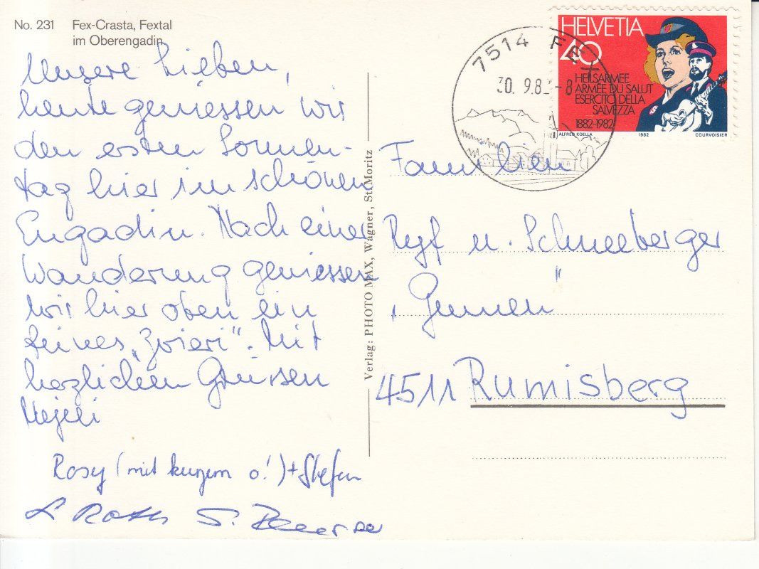 Cartoline postali: Fex Crasta 1982 – Usato da Bürglen TG venduto da StampGraf 1