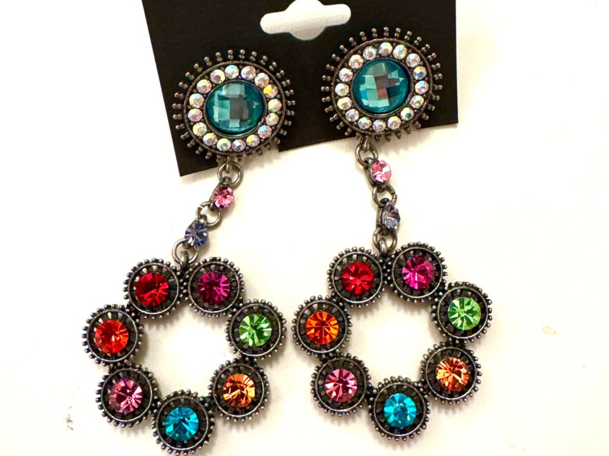 Orecchini pendenti & Orecchini a lobo: NEU - Bunte Kristall Ohrringe - Stecker – Nuovo (secondo la descrizione) da Maienfeld venduto da Fashion_2009