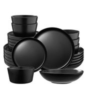 Neues schwarzes Geschirrset