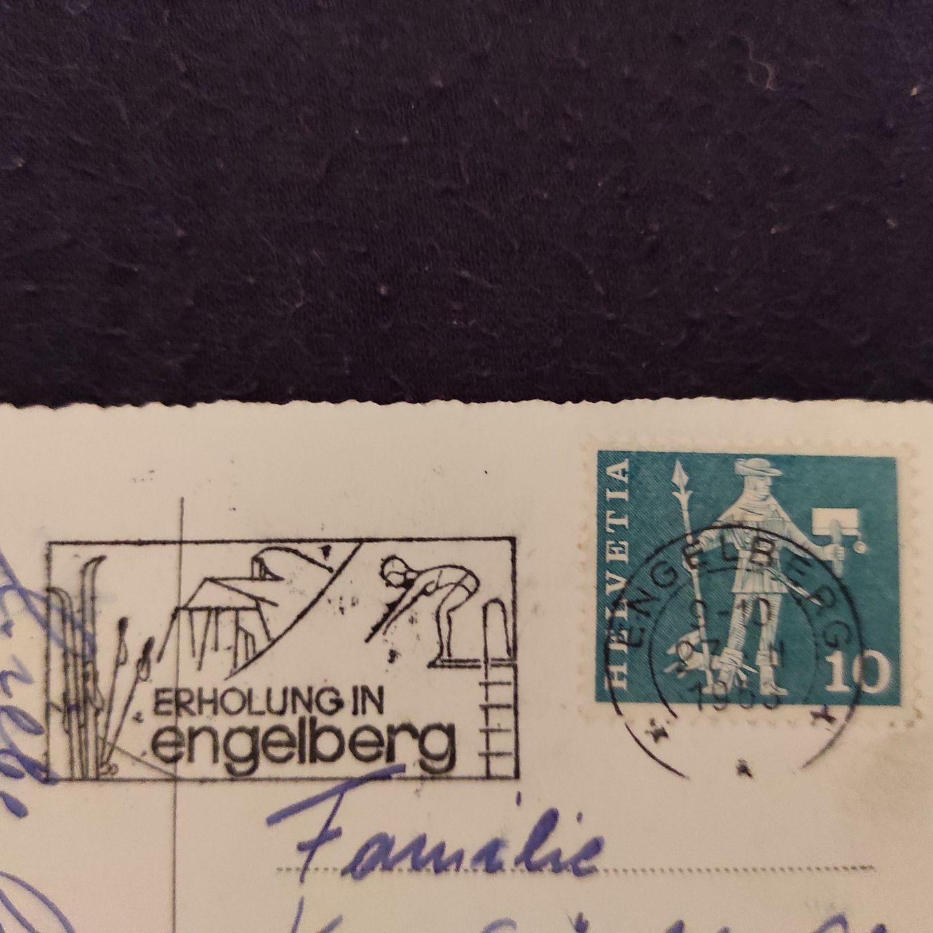 Cartoline postali: Engelberg Winter Postkarte 1963 – Usato da Münchwilen AG venduto da Choche1 2
