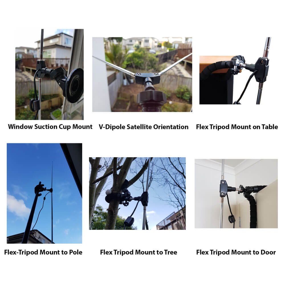 Radiocomunicazione: Dipol Antennen Kit mit Mini-Stativ und Fensterhalterung – Nuovo (secondo la descrizione) da Zürich venduto da buyfinest 2
