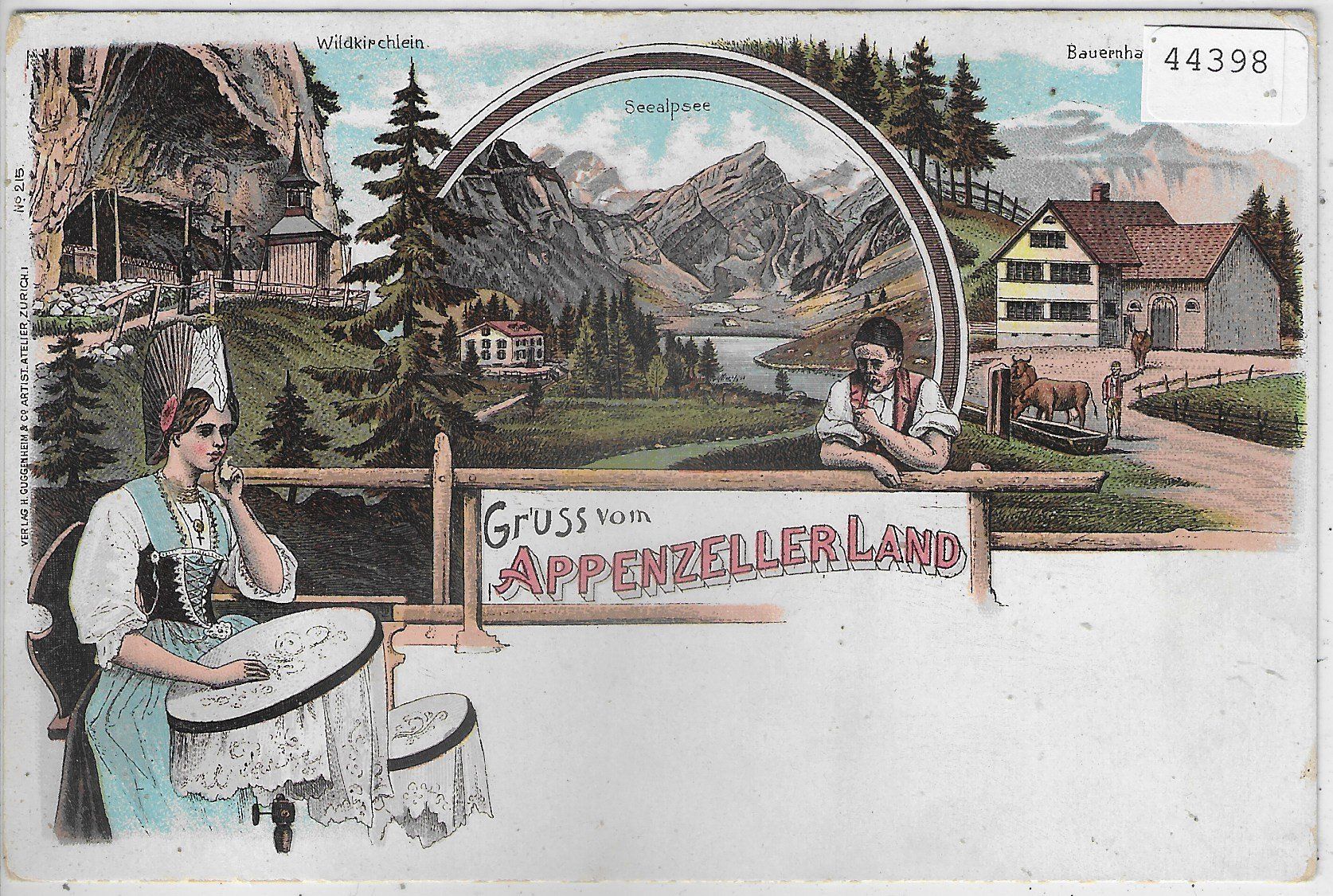 Cartoline postali: Gruss vom Appenzellerland - Litho – Usato da Ettingen venduto da Kartenplanet