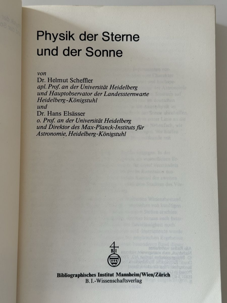 Libri: Physik der Sterne und der Sonne - Buch – Usato da Uster venduto da AlabasterOne 1