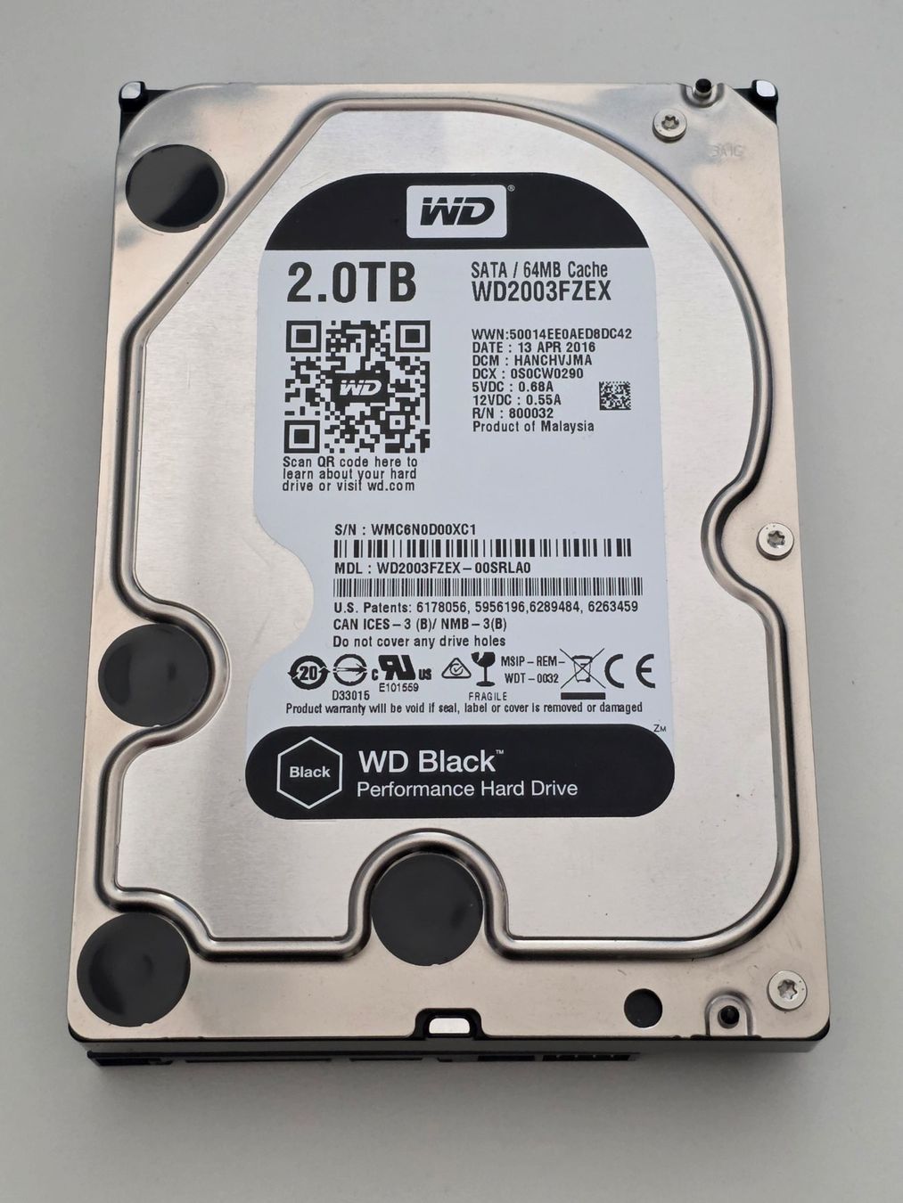 Western Digital Dischi rigidi: WD Black 2.0TB WD2003FZEX Performance Hard Drive – Usato da Schaffhausen venduto da BUSH54