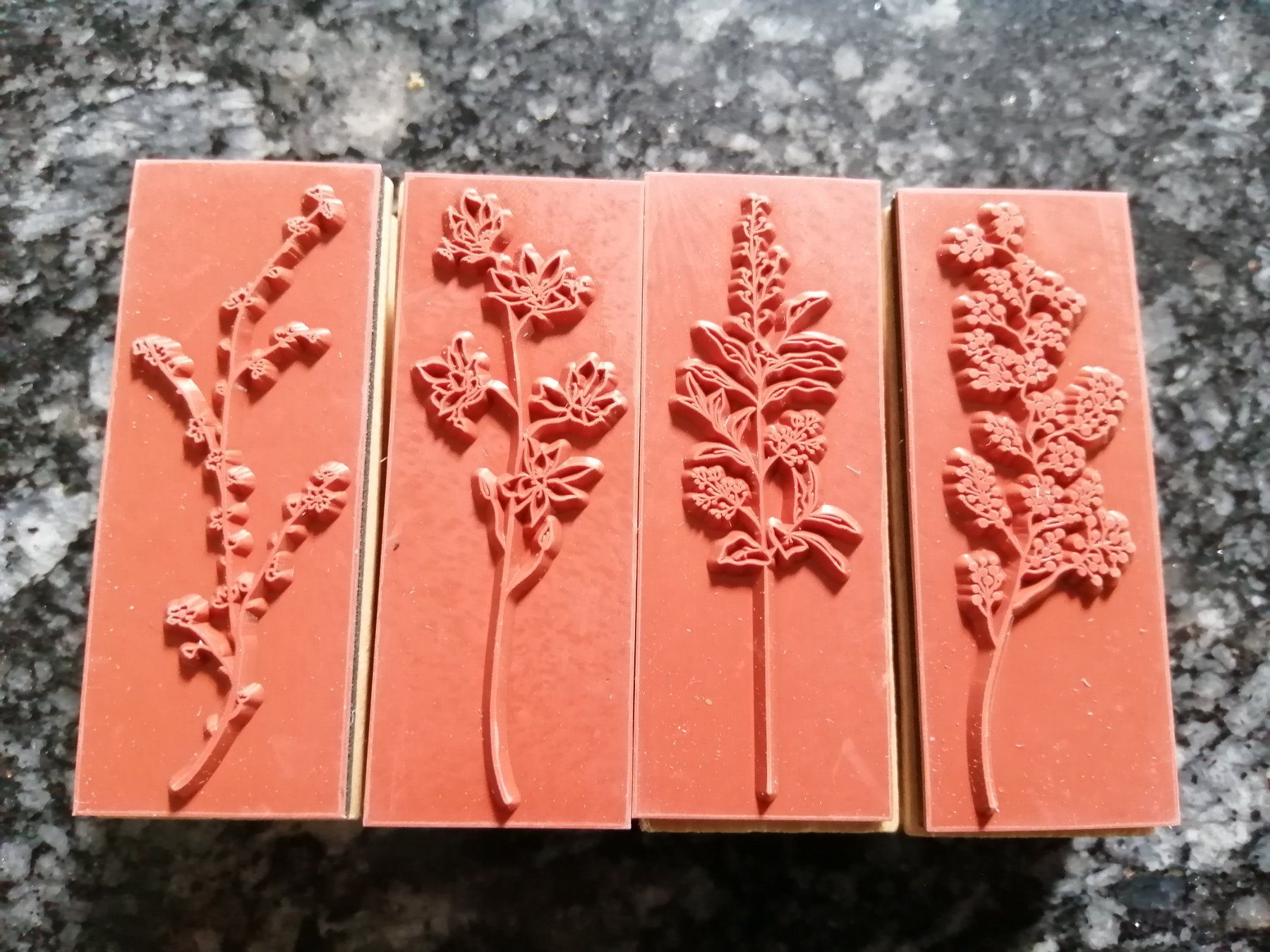 Timbri: 🎯4 er Set Holz Stempel – Nuovo e nell'imballaggio originale da langenthal venduto da Jordi04 2