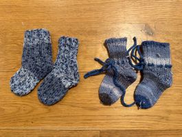 2 Paar Babysocken ca. Neugeboren / Gr. 15