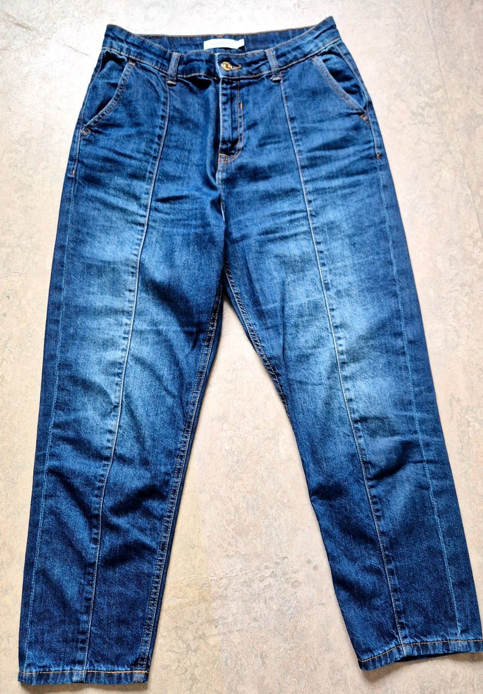 Jeans: JEANS CONBIPEL 40 L KAROTTENJEANS TOP ZU BLUSE TUNIKA – Usato da Elsau venduto da the-colorful-side 2