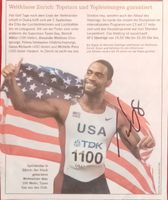 Tyson Gay Autogramm signiert Magazinbild 15x17cm