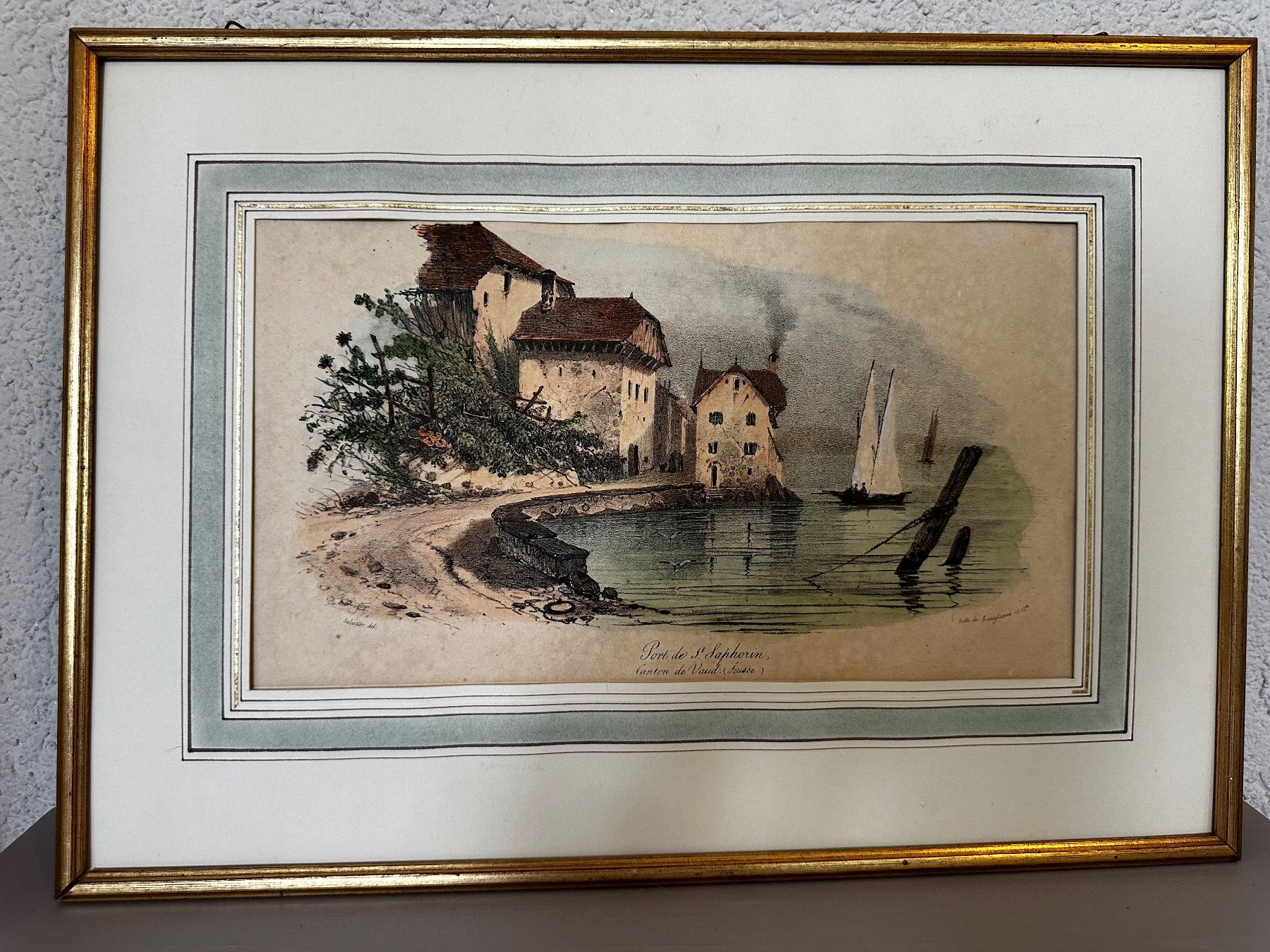 Grafiken & Lithographien: Lithographie Port de S.Saphorin – Gebraucht aus Les Bioux von ann_g9bh