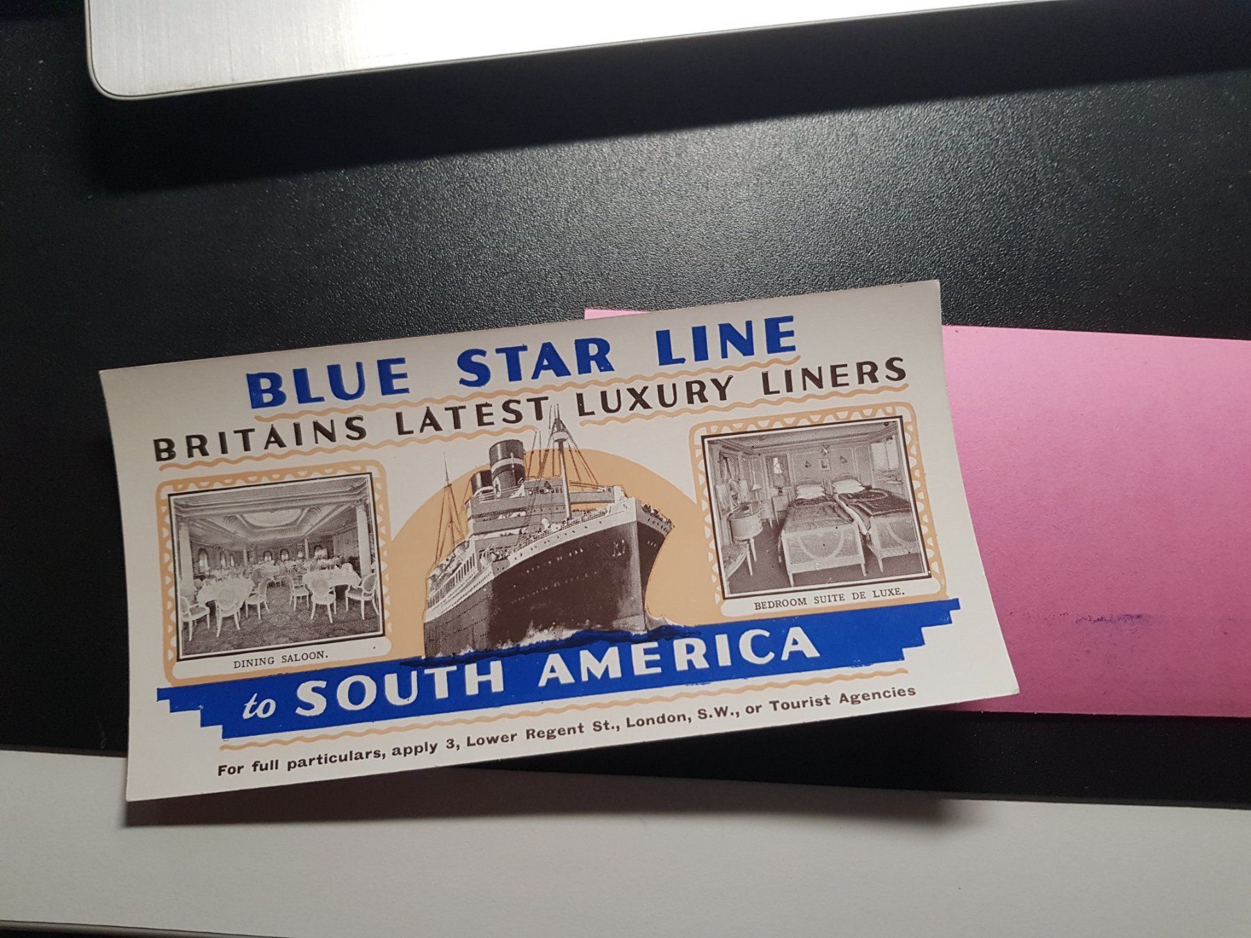 Karten: Vintage 2 antike Post Karten Blue Star Line Seefahrt – Gebraucht aus Walterswil BE von Lonitti 1