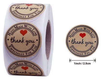 Sticker: 100 Stück Handmade Aufkleber "Thank You" – Nuovo e nell'imballaggio originale da Zollikofen venduto da Blackie 1