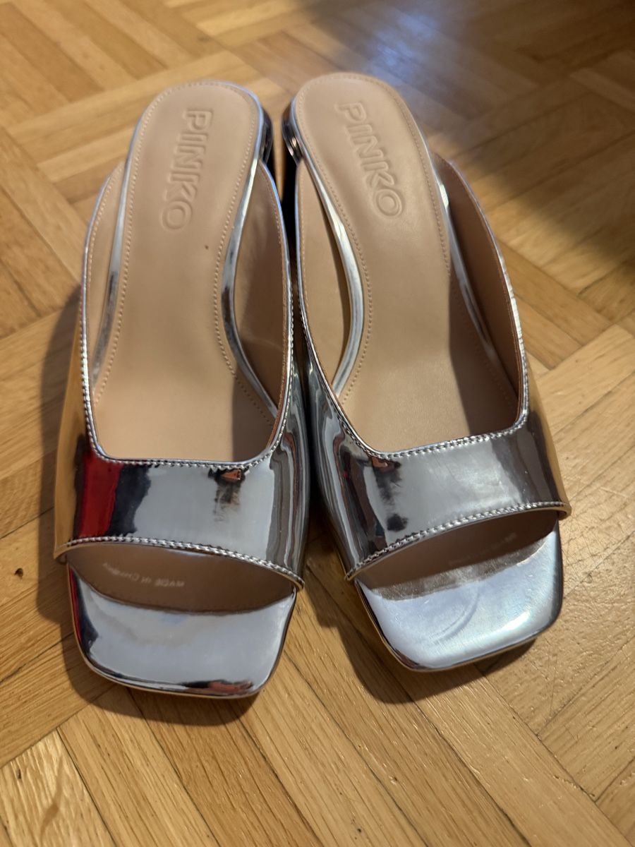 Pinko Scarpe da donna: Pinko Kai Silver Sandals 39 NEW!!! – Nuovo e nell'imballaggio originale da Basel venduto da Dencag 5