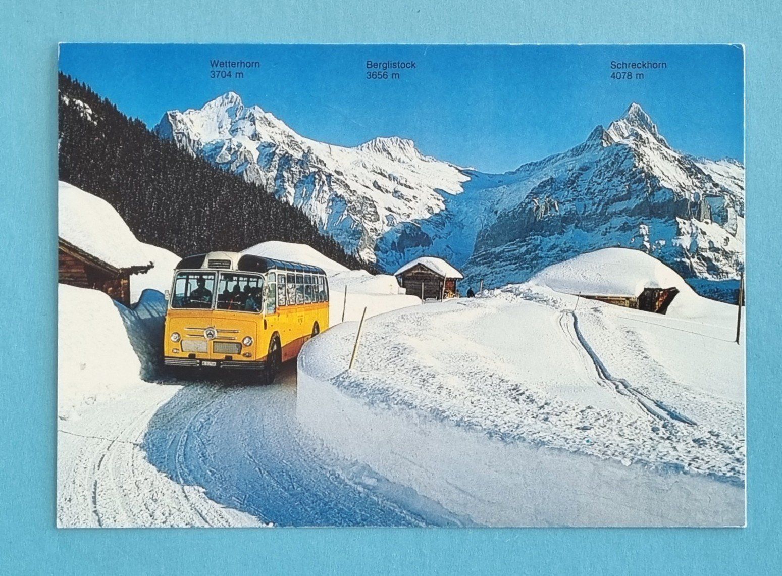 Cartoline postali: Grindelwald - Bussalp - Postauto - Winter 1987 – Usato da Rothrist venduto da RROENK