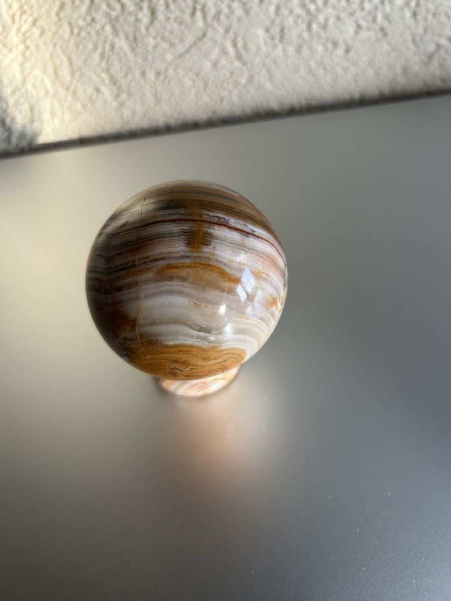 Mineralien & Heilsteine: Kugel aus Onyx Durchmesser 6,5 cm – Gebraucht aus Lengnau AG von Mefari 7