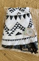 Strandtuch Mandala schwarz weiss 150 cm neu in OVP