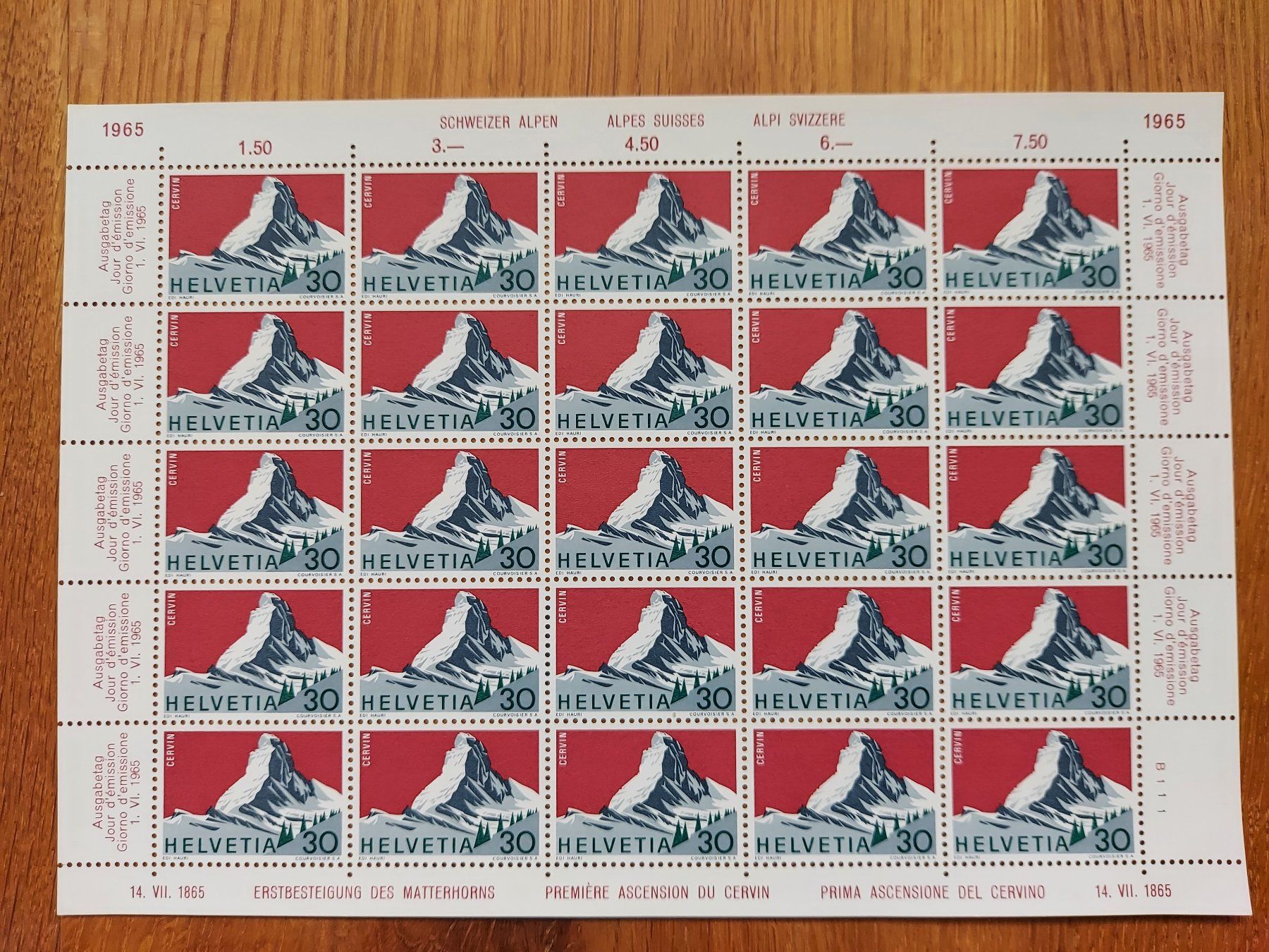 Tutti i francobolli: Postfrisch, gültige Schweizer Frankatur, Briefmarkenbogen – Nuovo e nell'imballaggio originale da Heiden venduto da ber_b77f