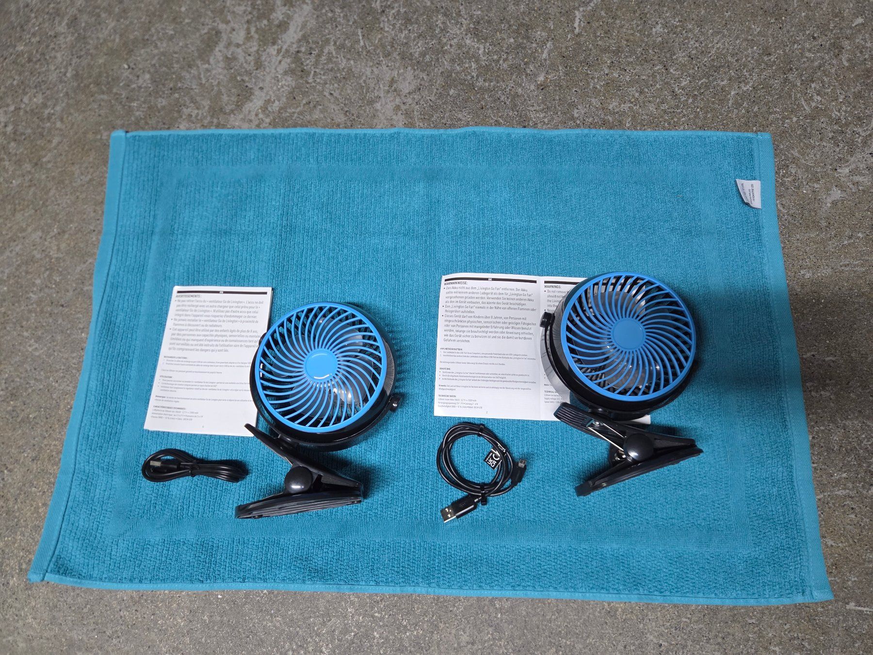 Livington Ventilatori: Lot de 2 ventilateurs de table avec batterie intégrée – Usato da Onex venduto da Fifane