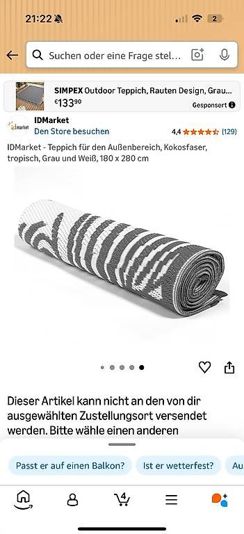 Tappeti: Teppich für Aussenbereich – Usato da Hochdorf venduto da Franciscochico 1