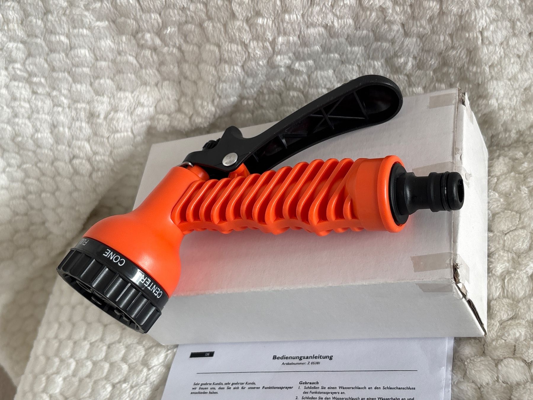 Tecnologia medica: Multifunktions Gartenbrause 8 Sprühfunktionen, Orange – Nuovo e nell'imballaggio originale da Oberegg venduto da MR-shop 2