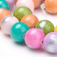 Jade Mashanjade bunt gefärbt, 6mm, gebürstet, 1 Strang