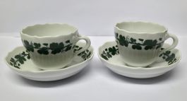 Meissen Porzellan Weinlaub Kaffee Mokka Service 1.Wahl