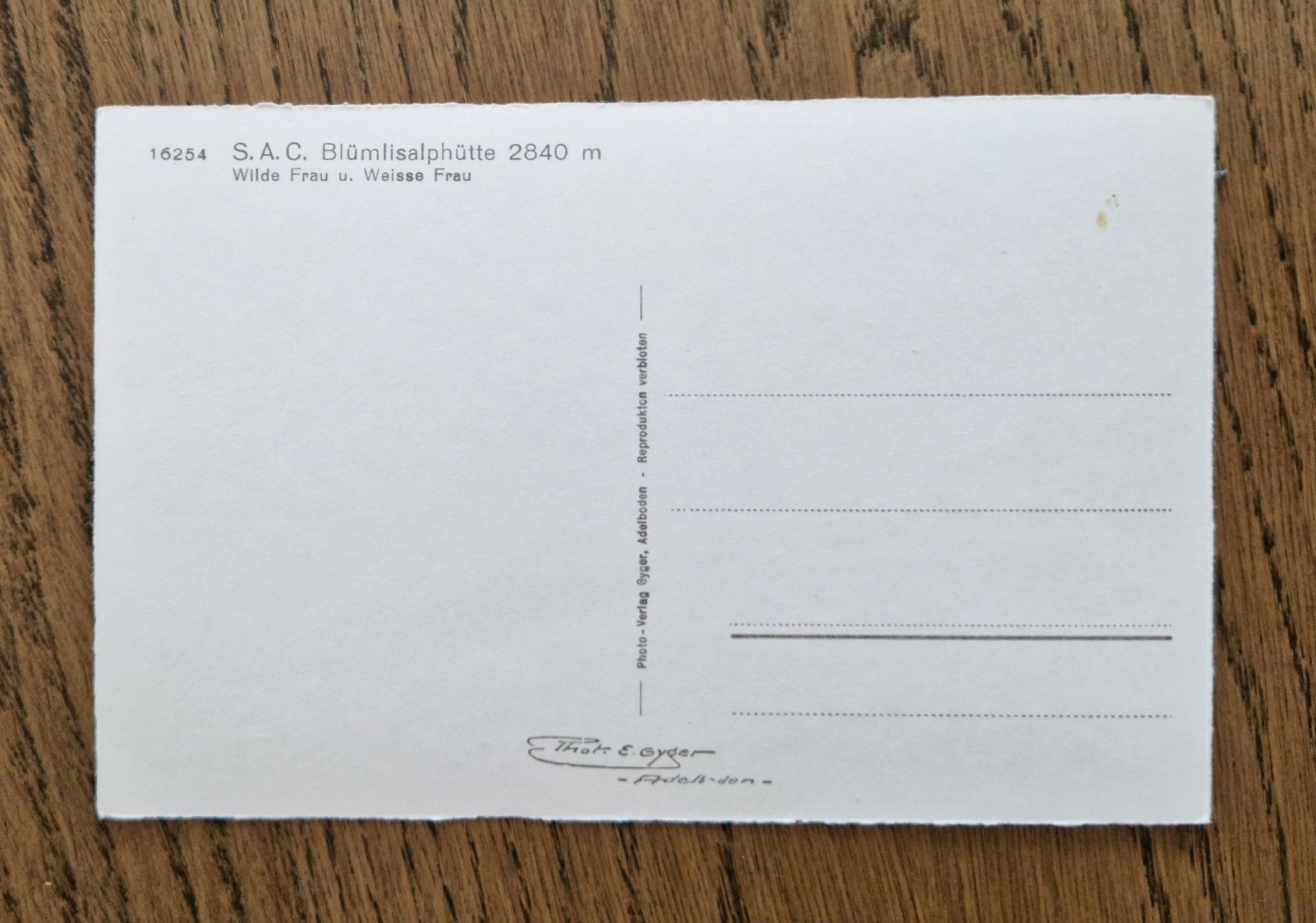 Cartoline postali: SAC Blüemlisalphütte – Usato da Ebikon venduto da Donar50 1