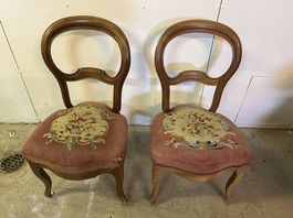 2 Biedermeier Antikstühle