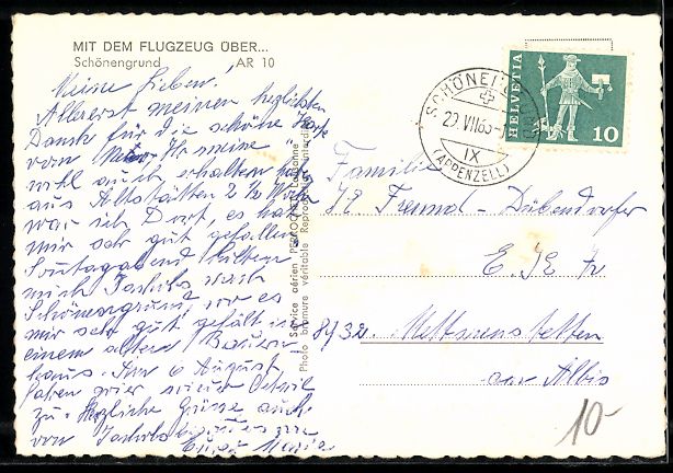 Cartoline postali: Schönengrund /App., Luftaufnahme des Or – Usato da Berlin venduto da bartko-reher 1