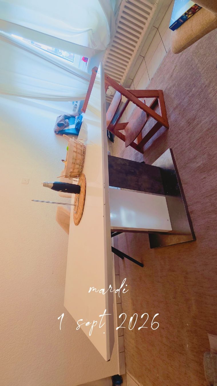 Tische: table de salon blanche et grise avec allonge – Gebraucht aus Marly von abd_l5zf