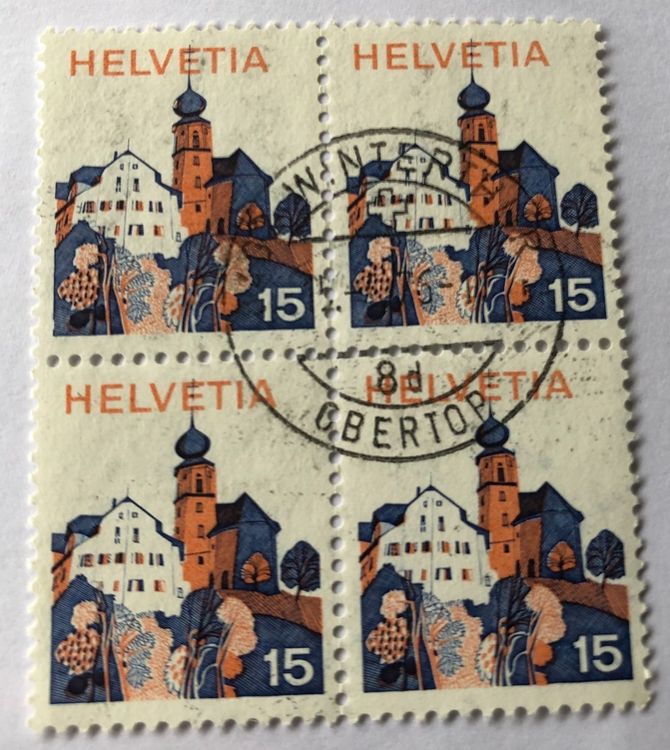 Tutti i francobolli: 4 er Block Nr.525 mit Vollstempel – Usato da Aarau venduto da Billa007