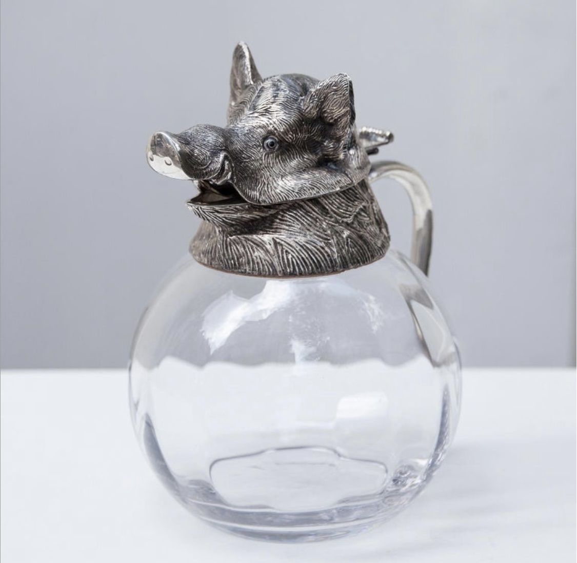 Caraffe: Wildschwein versilberte Karaffe , Spanien, 1970er Jahr – Nuovo (secondo la descrizione) da Urnäsch venduto da Ursjack 1